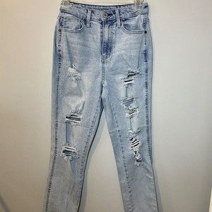 ARIZONA JEAN CO HIGHEST RISE CURVY MOM JEANS LIGHT JEANS SIZE 3
